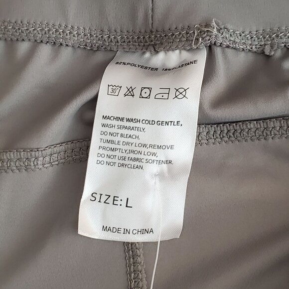 Soothfeel Mens Large Gray Athletic Joggers Pants Zipper Pockets quick-drying - Picture 4 of 8